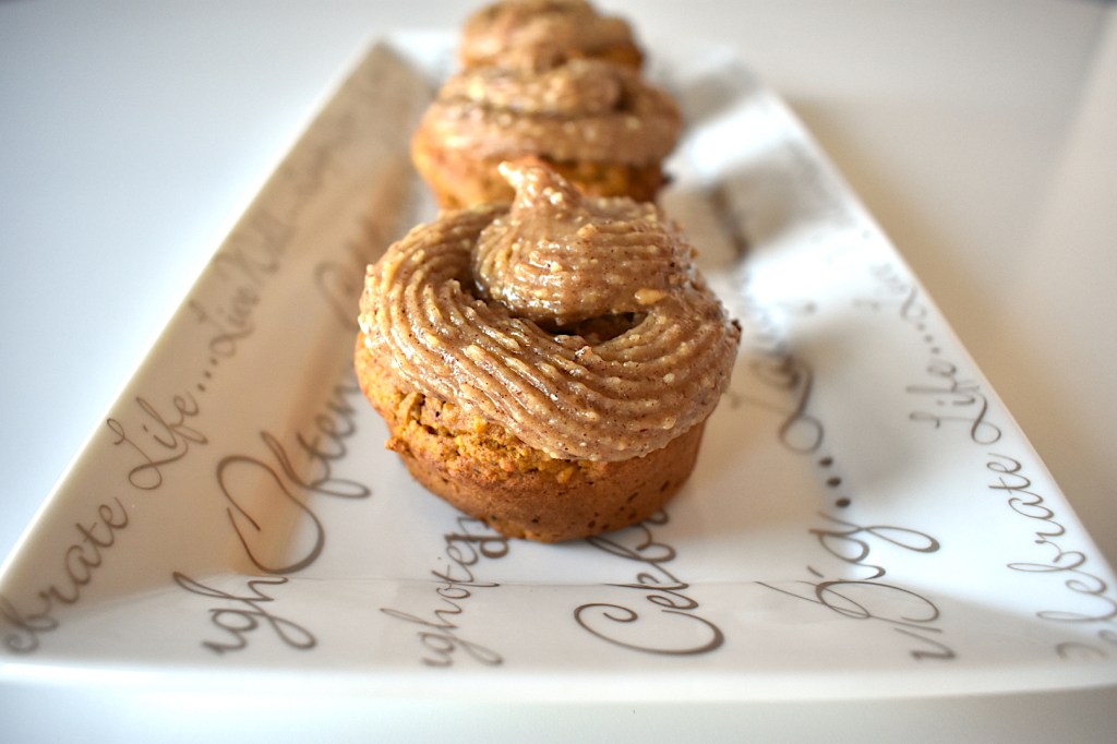 Pumpkin Muffins with Pecan&nbsp;Frosting